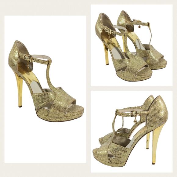 S2652 EUC $140 MICHAEL Michael Kors Diana Platform Sandals size 9.5M - Picture 1 of 12